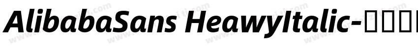 AlibabaSans HeawyItalic字体转换